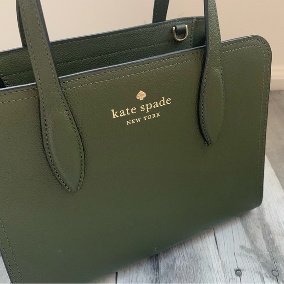 Kate Spade Rowe Small Top Zip Satchel Pebbled Leather in Enchanted Green - 1566 - Picture 3 of 11